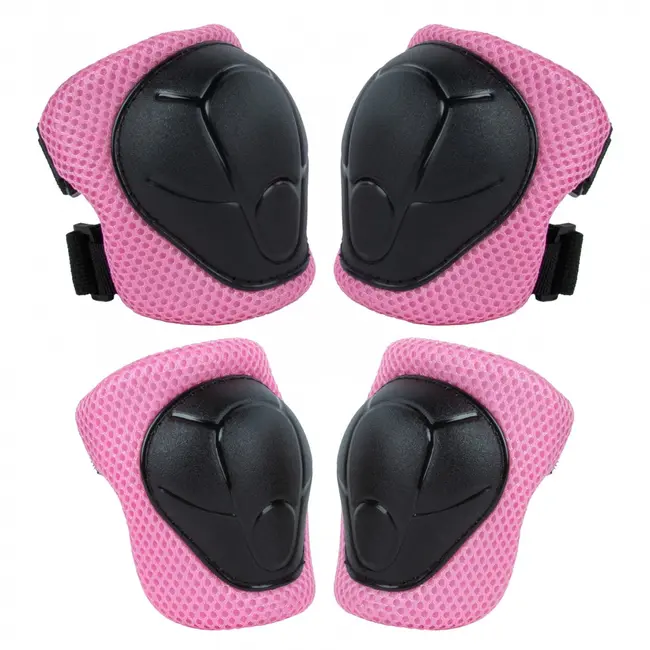 Set De Protectie Kidwell Trix, Genunchiere, Cotiere Si Palme, Marime M, 25-50 Kg, Pink Pjbzeoctri02a2