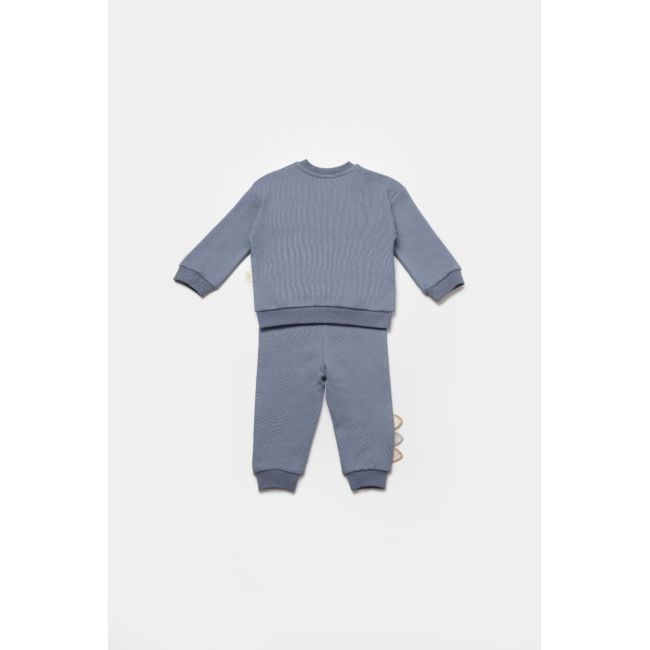 Set bluzita cu pantalon Dino, indigo, BabyCosy, 100%bumbac (Marime: 9-12 luni) JEMBC-CSY2016-9