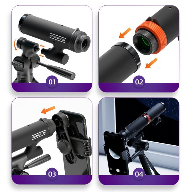 Telescop multifunctional 3 in 1