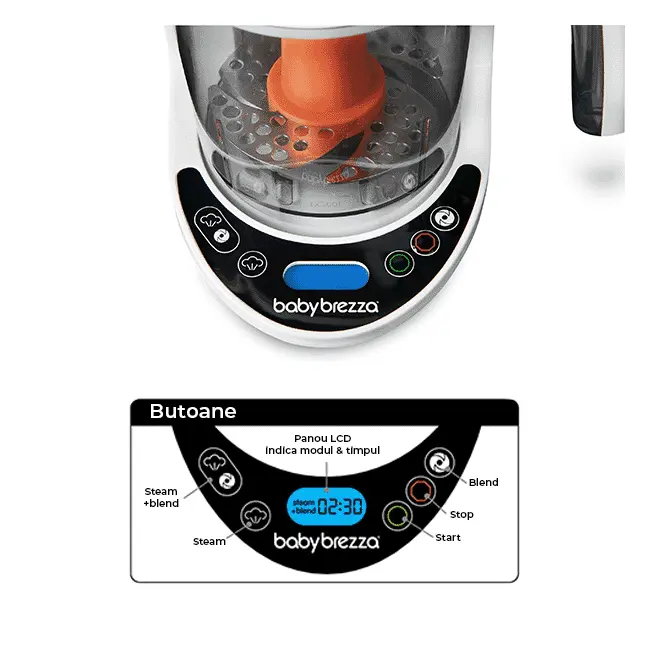Pachet Bebe-Start 18 - Robot de bucatarie One Step Baby Food Maker + Bottle Washer Pro Black