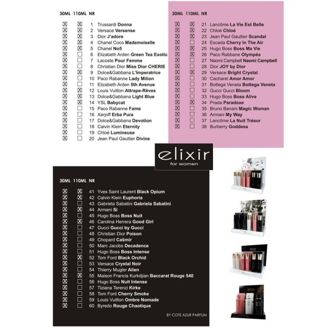 Apa de parfum Cote d'Azur, Elixir, Black, Femei, 30ml