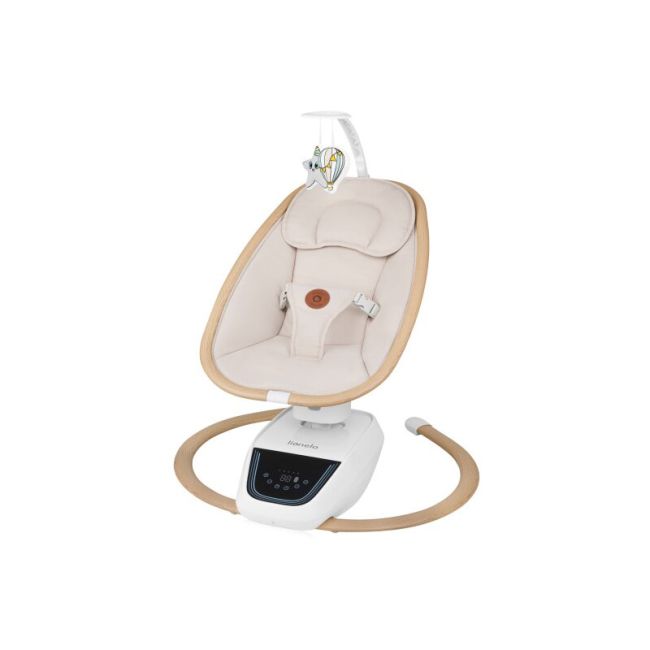 Balansoar si sezlong, Lionelo, Olivia, 2 in 1, Electric, Cu leganare 3D, 5 moduri de balansare in mai multe directii, Cu 13 melodii, Scaun pivotant la 180 grade, Reglabil, Cu arcada jucarii, Bej BYNLO-OLIVIA_BEIGE_NATURAL