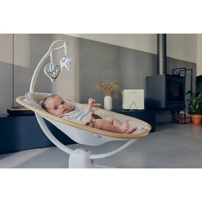 Balansoar si sezlong, Lionelo, Olivia, 2 in 1, Electric, Cu leganare 3D, 5 moduri de balansare in mai multe directii, Cu 13 melodii, Scaun pivotant la 180 grade, Reglabil, Cu arcada jucarii, Bej BYNLO-OLIVIA_BEIGE_NATURAL