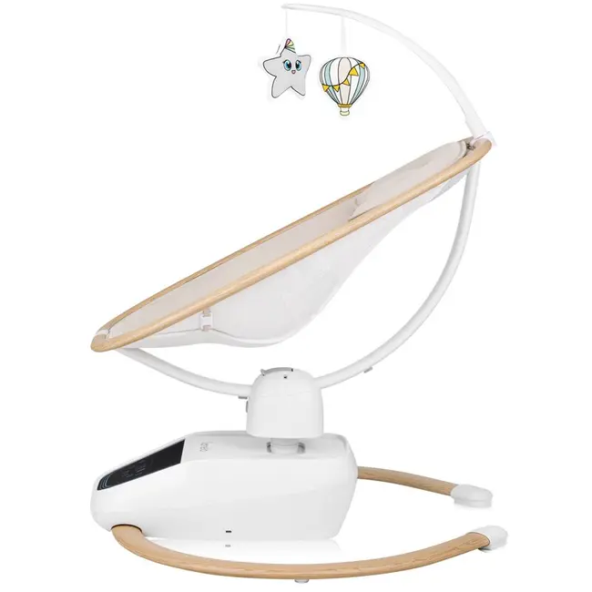 Balansoar si sezlong, Lionelo, Olivia, 2 in 1, Electric, Cu leganare 3D, 5 moduri de balansare in mai multe directii, Cu 13 melodii, Scaun pivotant la 180 grade, Reglabil, Cu arcada jucarii, Bej BYNLO-OLIVIA_BEIGE_NATURAL