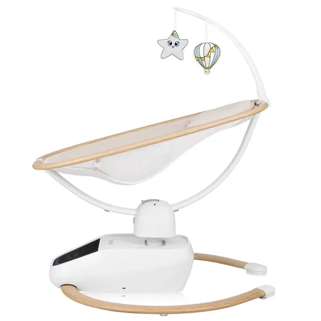 Balansoar si sezlong, Lionelo, Olivia, 2 in 1, Electric, Cu leganare 3D, 5 moduri de balansare in mai multe directii, Cu 13 melodii, Scaun pivotant la 180 grade, Reglabil, Cu arcada jucarii, Bej BYNLO-OLIVIA_BEIGE_NATURAL