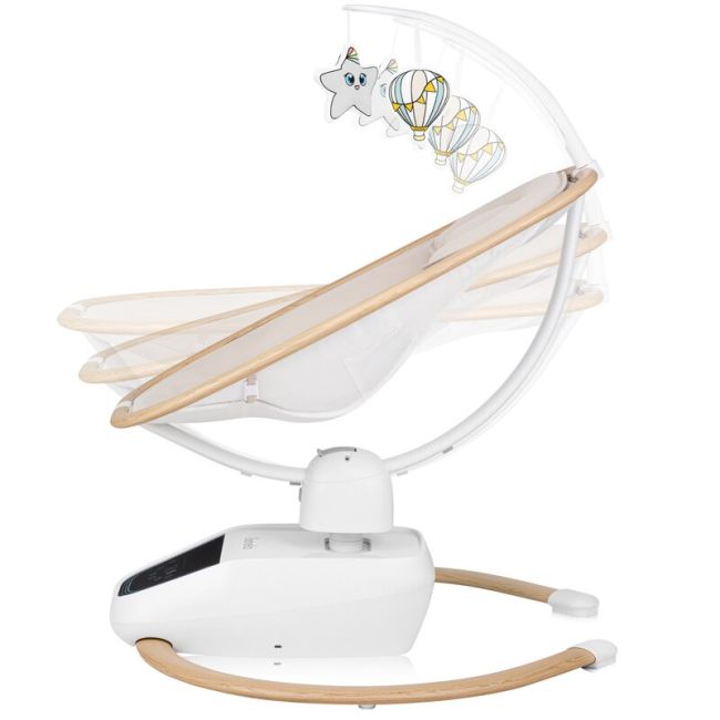 Balansoar si sezlong, Lionelo, Olivia, 2 in 1, Electric, Cu leganare 3D, 5 moduri de balansare in mai multe directii, Cu 13 melodii, Scaun pivotant la 180 grade, Reglabil, Cu arcada jucarii, Bej BYNLO-OLIVIA_BEIGE_NATURAL