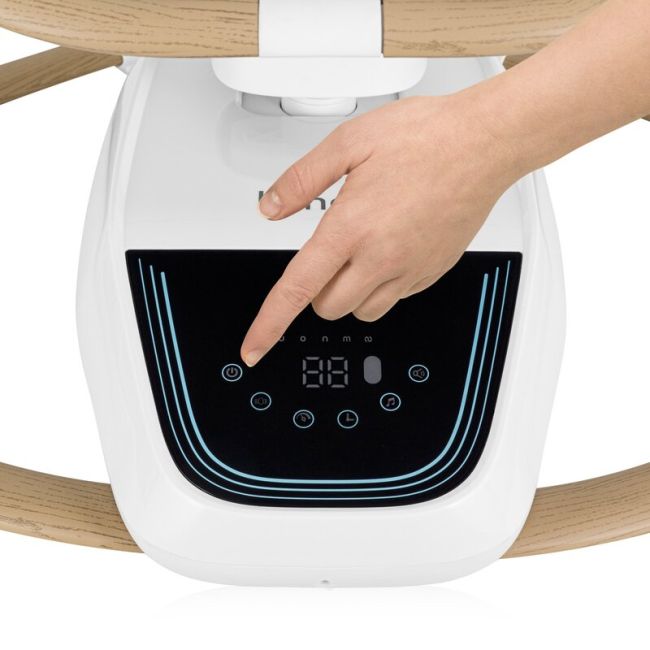 Balansoar si sezlong, Lionelo, Olivia, 2 in 1, Electric, Cu leganare 3D, 5 moduri de balansare in mai multe directii, Cu 13 melodii, Scaun pivotant la 180 grade, Reglabil, Cu arcada jucarii, Bej BYNLO-OLIVIA_BEIGE_NATURAL