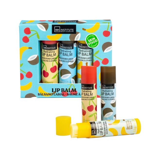 Balsam de buze Skin Food, Set 3, 26035, 3.5 g x 3, IDC Institute