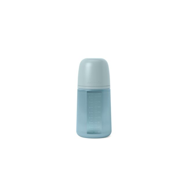 Biberon din silicon, 240ml, Colour Essence SX Pro debit mediu, albastru JEM8426420081191
