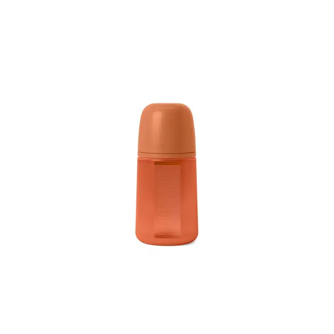 Biberon din silicon, 240ml, Colour Essence SX Pro debit mediu, rosu JEM8426420081160