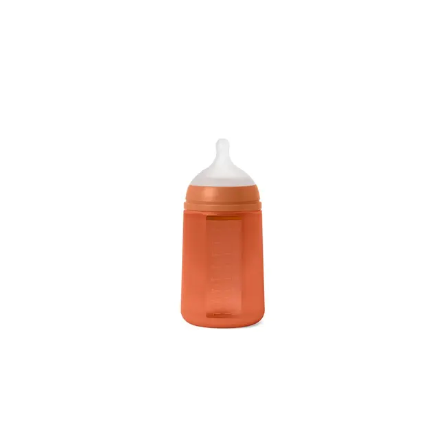 Biberon din silicon, 240ml, Colour Essence SX Pro debit mediu, rosu JEM8426420081160
