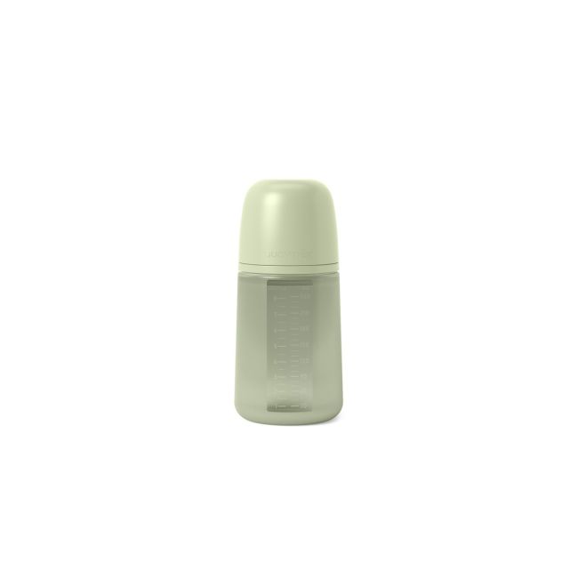 Biberon din silicon, 240ml, Colour Essence SX Pro debit mediu, verde JEM8426420081184