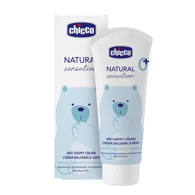 Crema reparatoare Chicco Natural Sensation impotriva iritatiilor de la scutec, panthenol si oxid de zinc 10%, 0luni+ CHC11520-9