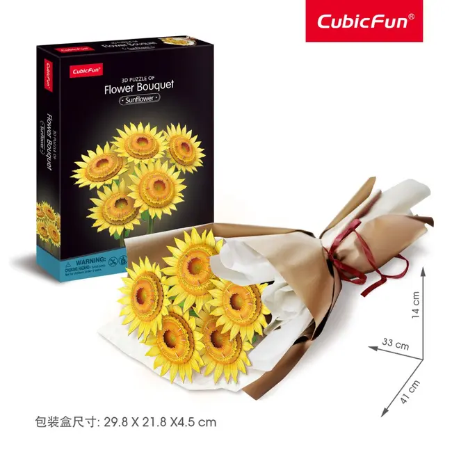Cubic Fun - Buchet de Floarea Soarelui 3D 180 piese ARTCUP866h