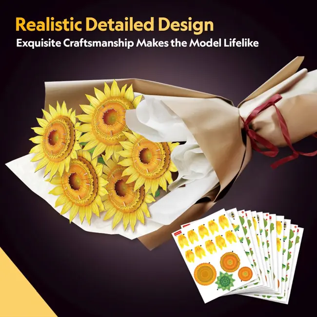 Cubic Fun - Buchet de Floarea Soarelui 3D 180 piese ARTCUP866h