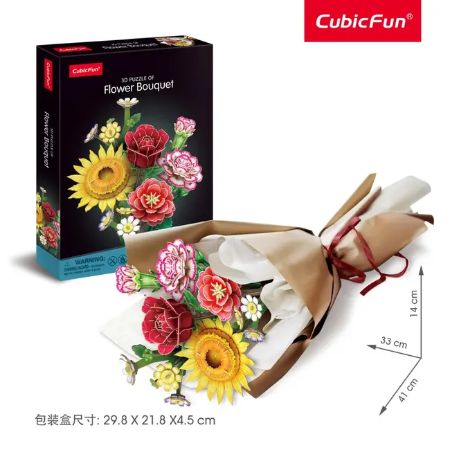 Cubic Fun - Buchet de Flori asortate 3D 363 piese ARTCUP867h