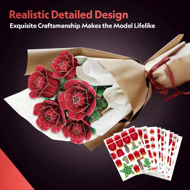 Cubic Fun - Buchet de Trandafiri 3D 265 piese ARTCUP865h