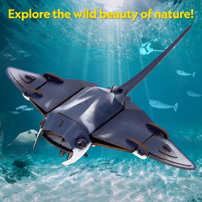 Cubic Fun - National Geographic Animale Salbatice Puzzle 3D Diavol de mare 53 piese ARTCUDS1178h