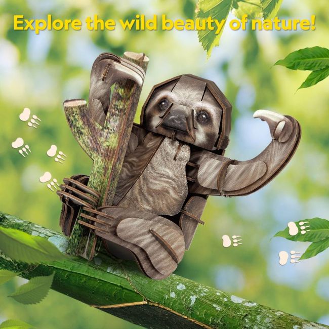 Cubic Fun - National Geographic Animale Salbatice Puzzle 3D Lenes cu trei degete 52 piese ARTCUDS1175h