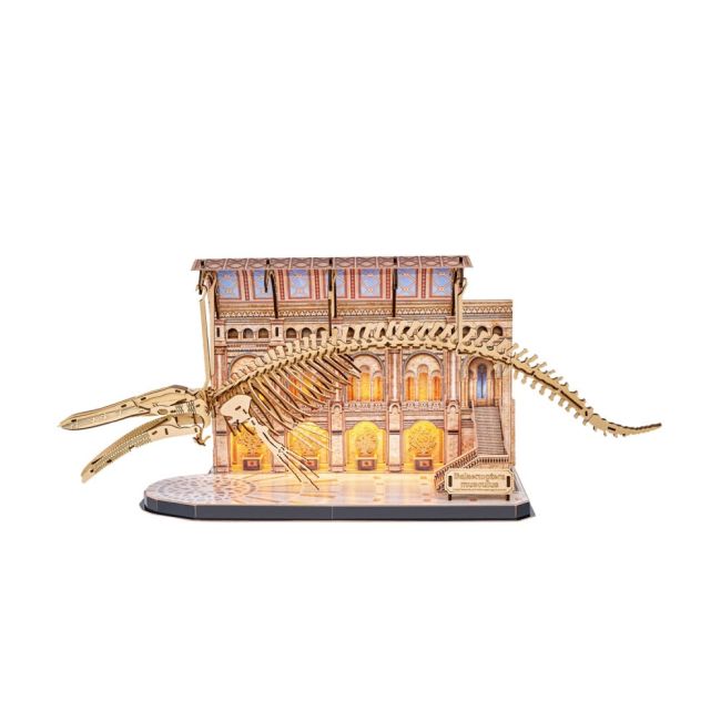 Cubic Fun - Puzzle 3D cu LED muzeul natural Balena albastra 223 piese ARTCUL545h