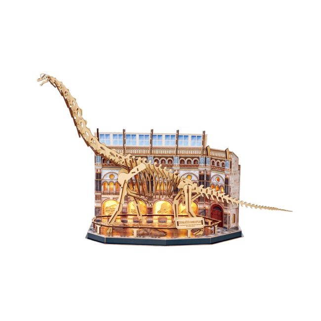 Cubic Fun - Puzzle 3D cu LED muzeul natural Brachiosaurus 217 piese ARTCUL544h
