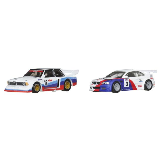 HOT WHEELS PREMIUM SET 2 MASINUTE METALICE BMW 320 GROUP 5 SI BMW 3 GTR 2001 SCARA 1:64 VIVMTHBL96_JBK99