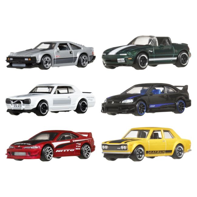HOT WHEELS SILVER SERIES SET 6 MASINUTE METALICE TEMATICA JAPONEZA VIVMTJBY77