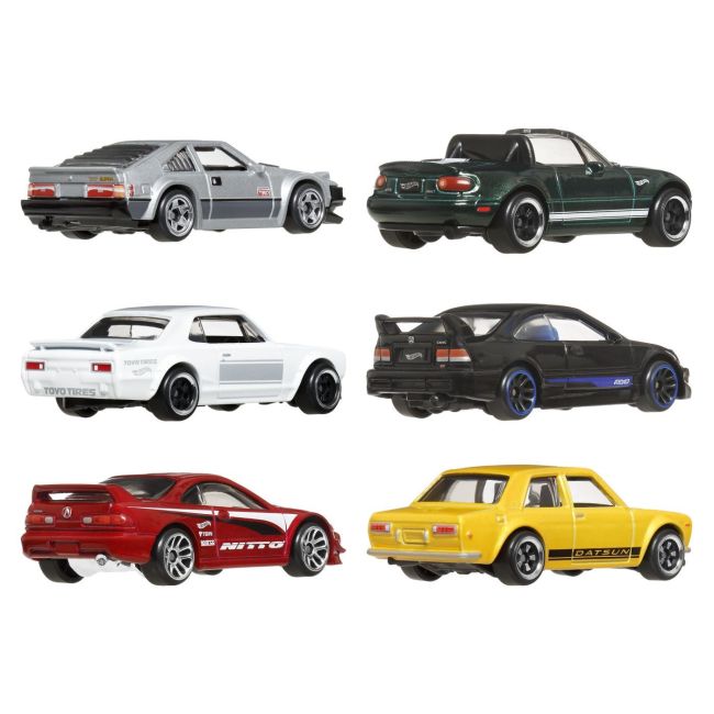 HOT WHEELS SILVER SERIES SET 6 MASINUTE METALICE TEMATICA JAPONEZA VIVMTJBY77