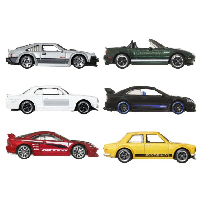 HOT WHEELS SILVER SERIES SET 6 MASINUTE METALICE TEMATICA JAPONEZA VIVMTJBY77