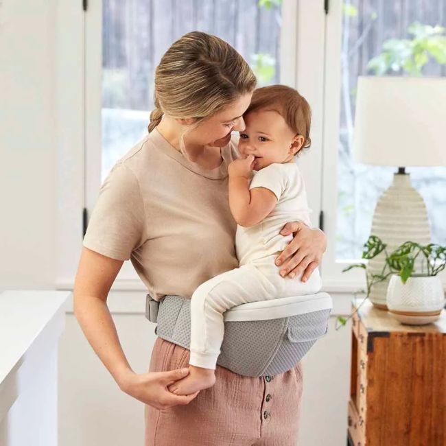 Marsupiu Alta Hip Ergobaby, 4 luni - 4 ani , 5.5-20.4 kg, Pearl Grey TNABCHIPSFMGRY