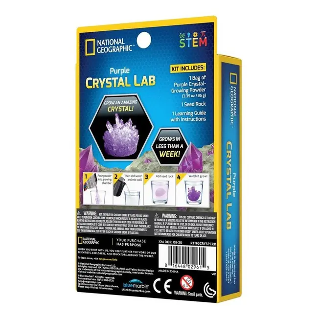 National Geographic - Set educativ Mini laborator de crestere cristale violet ARTNG29615