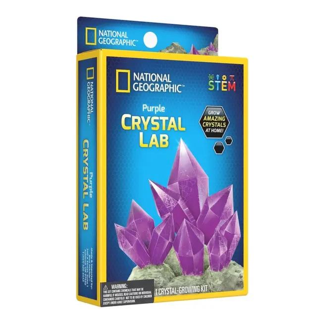 National Geographic - Set educativ Mini laborator de crestere cristale violet ARTNG29615