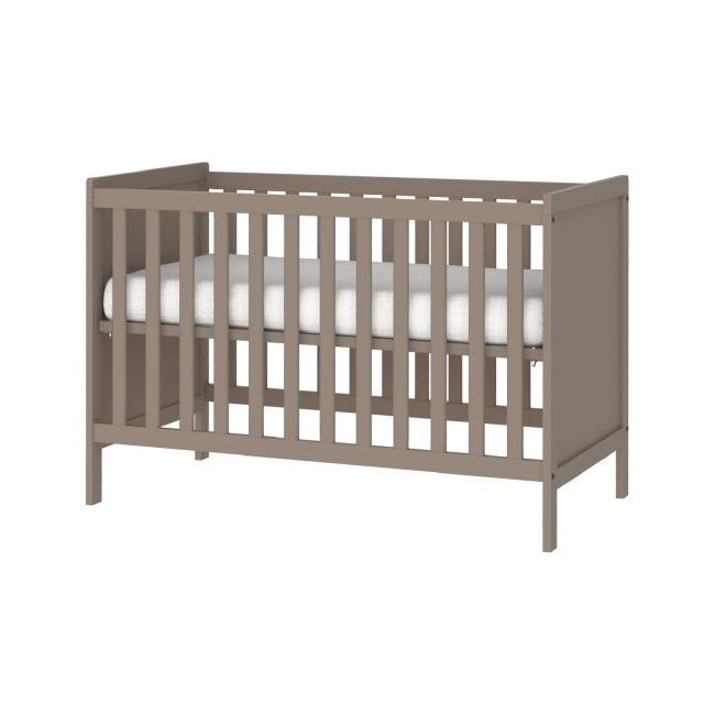 Patut bebelusi din MDF 120×60 cm,transformabil in SOFA, Elisabeth II Chocolate + Saltea Cocos EKDek92060