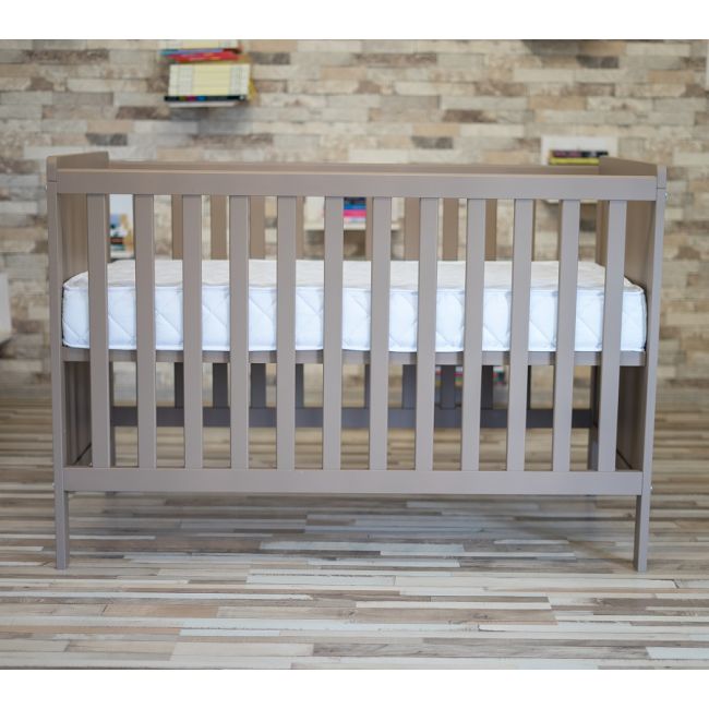 Patut bebelusi din MDF 120×60 cm,transformabil in SOFA, Elisabeth II Chocolate + Saltea Cocos EKDek92060