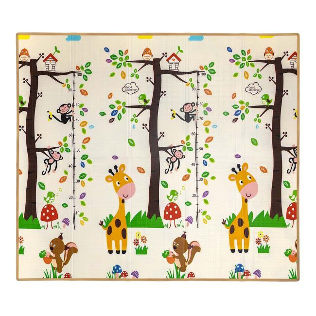 Saltea de Joaca Pliabila cu Fata Dubla Dubla, 197x177 cm, Savanna and Tree EKDmm00627