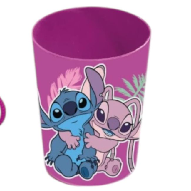 Set ingrijire dentala pentru copii, pahar, pasta de dinti, periuta si etui, Stitch, 1278
