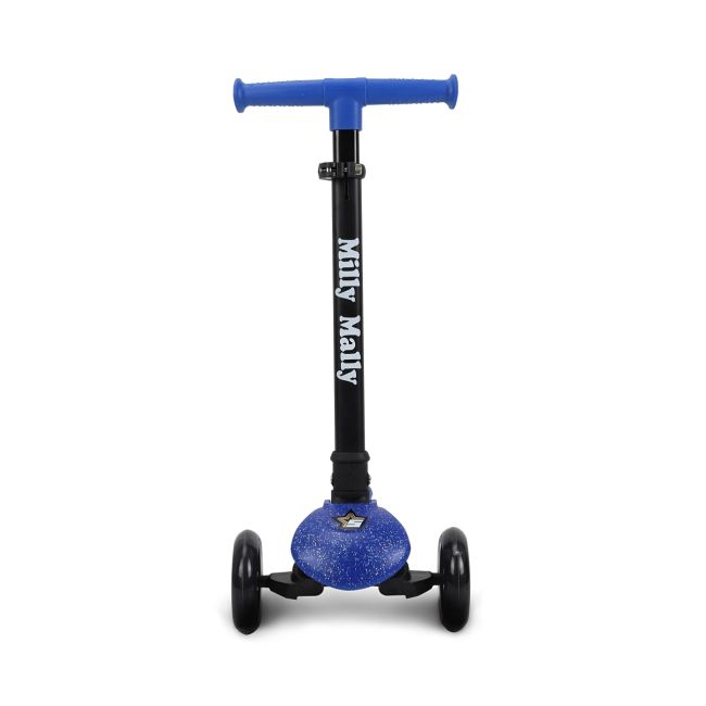 Trotineta pliabila Milly Mally Sparky Blue, roti din silicon cu Led, platforma iluminata, greutate admisa 50 kg EKDmm0368