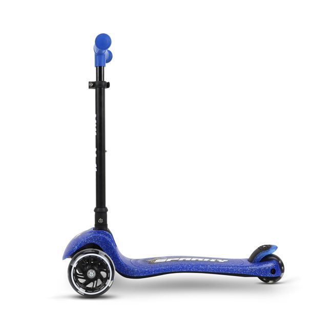 Trotineta pliabila Milly Mally Sparky Blue, roti din silicon cu Led, platforma iluminata, greutate admisa 50 kg EKDmm0368