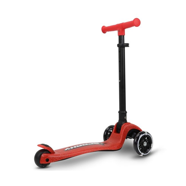Trotineta pliabila Milly Mally Sparky Red, roti din silicon cu Led, platforma iluminata, greutate admisa 50 kg EKDmm0375