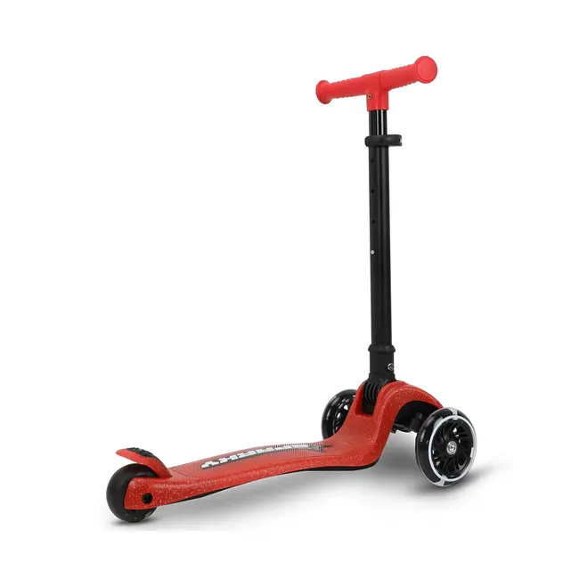 Trotineta pliabila Milly Mally Sparky Red, roti din silicon cu Led, platforma iluminata, greutate admisa 50 kg EKDmm0375