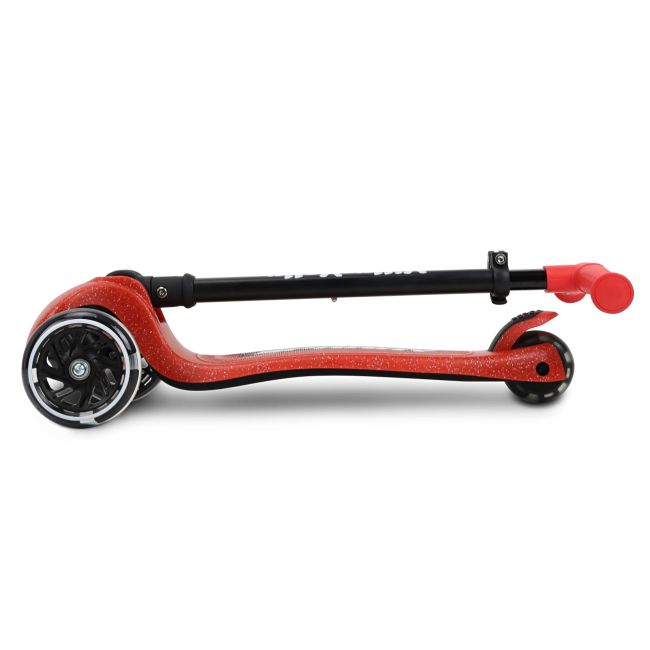 Trotineta pliabila Milly Mally Sparky Red, roti din silicon cu Led, platforma iluminata, greutate admisa 50 kg EKDmm0375