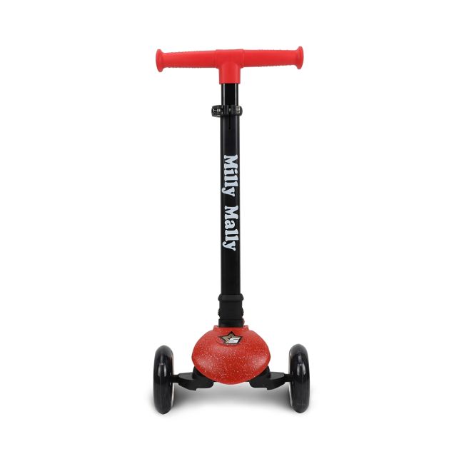 Trotineta pliabila Milly Mally Sparky Red, roti din silicon cu Led, platforma iluminata, greutate admisa 50 kg EKDmm0375