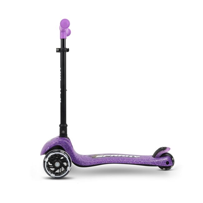 Trotineta pliabila Milly Mally Sparky Violet, roti din silicon cu Led, platforma iluminata, greutate admisa 50 kg EKDmm0344