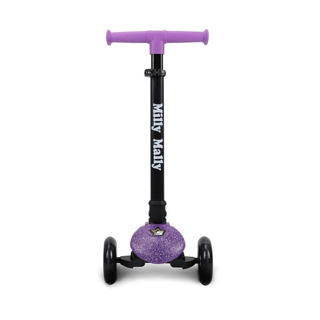 Trotineta pliabila Milly Mally Sparky Violet, roti din silicon cu Led, platforma iluminata, greutate admisa 50 kg EKDmm0344
