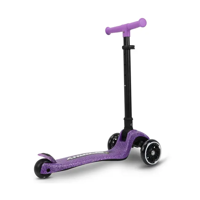 Trotineta pliabila Milly Mally Sparky Violet, roti din silicon cu Led, platforma iluminata, greutate admisa 50 kg EKDmm0344
