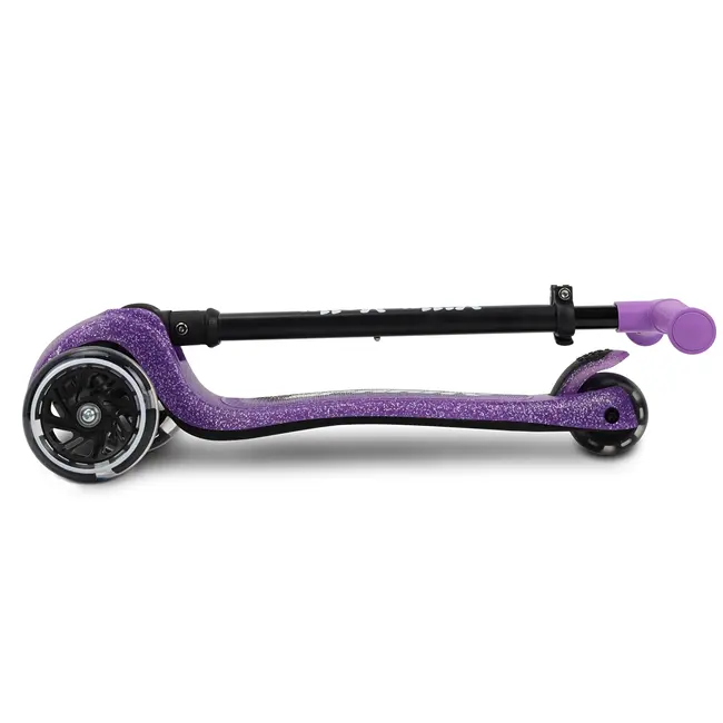 Trotineta pliabila Milly Mally Sparky Violet, roti din silicon cu Led, platforma iluminata, greutate admisa 50 kg EKDmm0344
