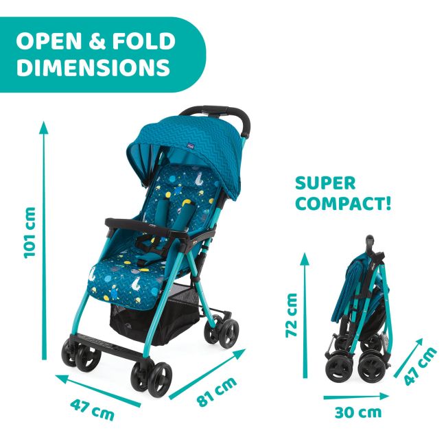 Carucior sport Chicco Ohlala 3, Sloth In Space (Albastru), 0luni+ CHC79733-8_SLOTH IN SPACE