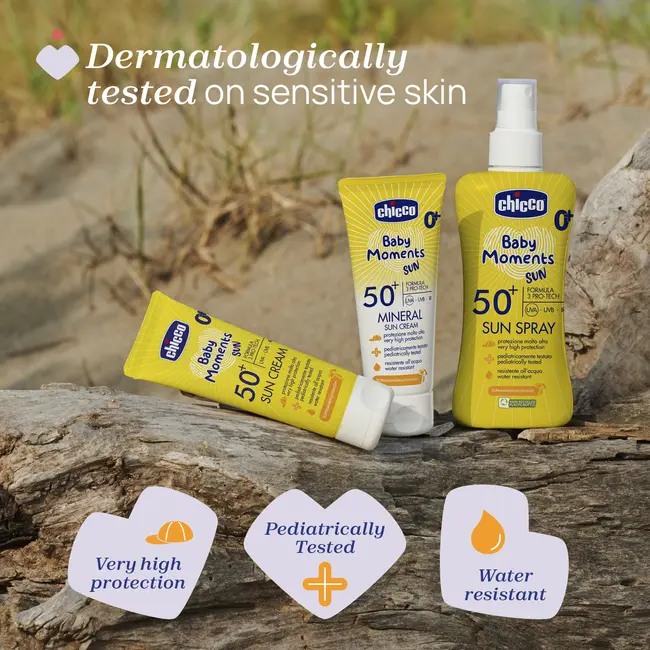 Crema protectie solara Chicco Baby Moments SPF 50+, 75 ml, 0 luni+ CHC11258-9