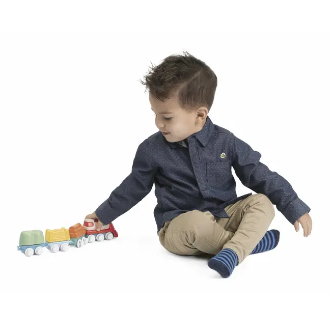 Jucarie ecologica Chicco trenulet si cale ferata, 18luni-3ani CHC11543-1
