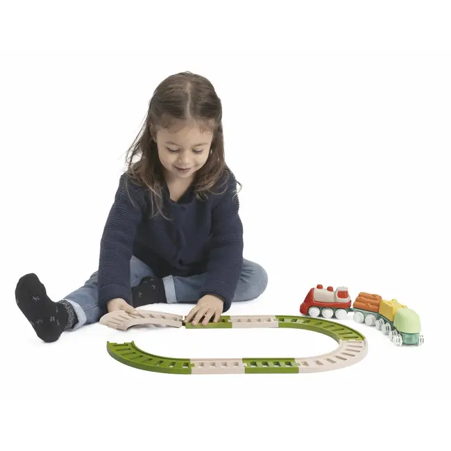 Jucarie ecologica Chicco trenulet si cale ferata, 18luni-3ani CHC11543-1